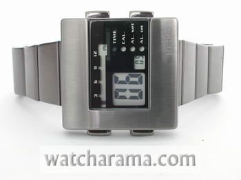 Seiko Nooka Retro LCD Black Steel